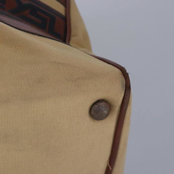 SAINT LAURENT Boston Bag Canvas Leather Brown Auth bs19295 - Picture 14 of 16